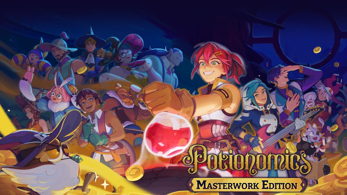 Potionomics: Masterwork Edition box art for Nintendo Switch